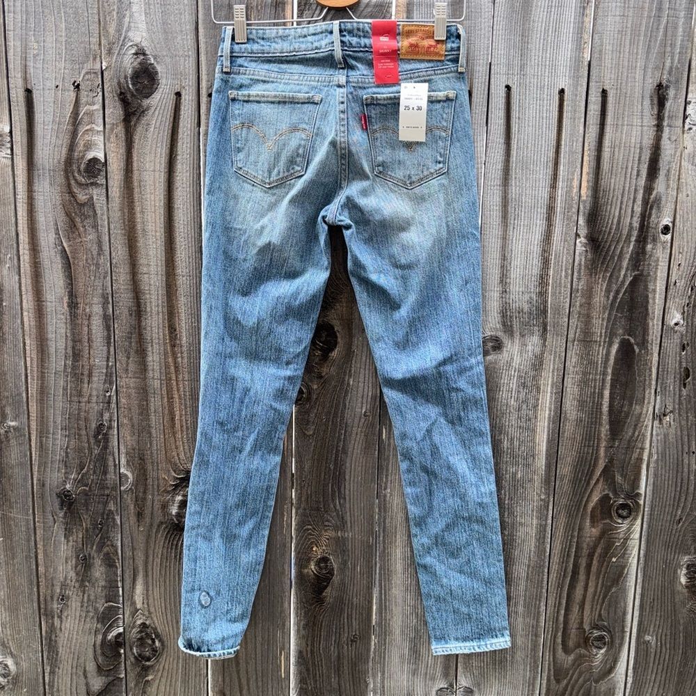 Levi’s 711 Skinny Mid Rise Jeans Womens Size 25x30 - Picture 2 of 11